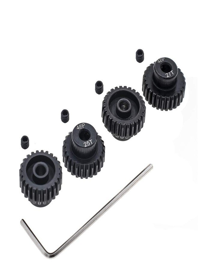 GTHELE 4pcs 48P Pinion Gear 3.175mm Set Hardened 24T 25T 26T 27T 48DP Pitch Gears RC Upgrade Part with Screwdriver - Image 3